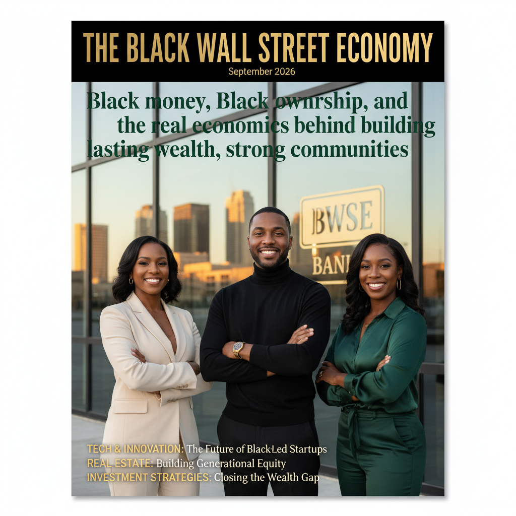 Cover of premiere issue of BLACK WALL STREET ECONOMY.
